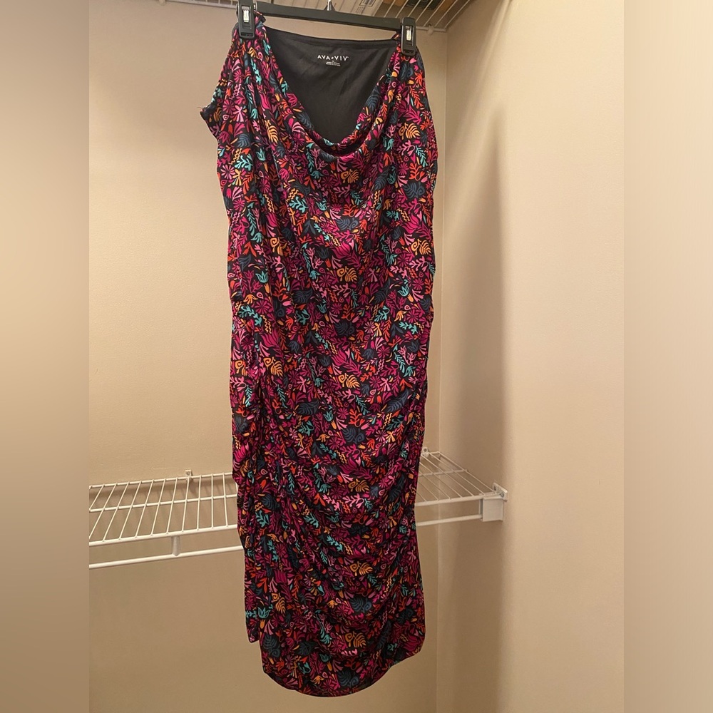 New Ava & Viv strappy multicolored dress size 4X